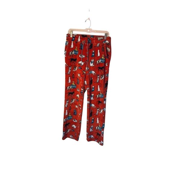 Vera Bradley Holiday Cat Red Pajama Fleece pants Size Small - Picture 2 of 5